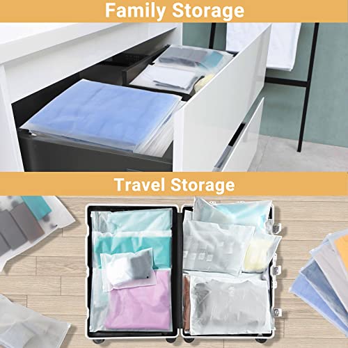 Svaldo Shirt Packaging Bags, 50PCS 11x15 inch Reclosable Poly & Plastic Packaging Bags for Clothing, T-Shirts, Jeans, Pants, Zip Lock with Vent Hole for Travel Storage, Frosted, 3 Mil - Image 4