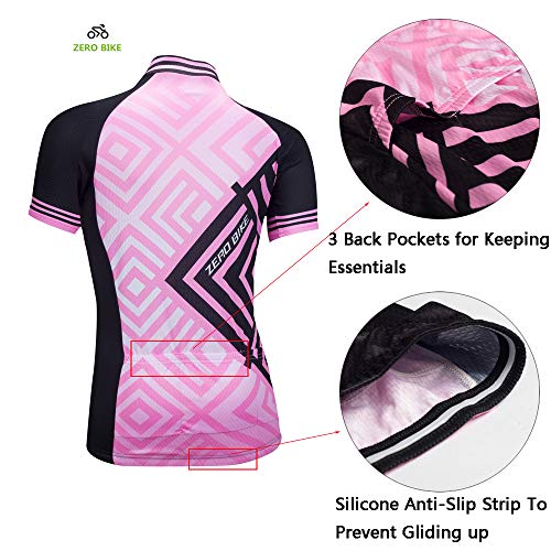 ZEROBIKE® Women's Short Sleeve Cycling Jersey Jacket Cycling Shirt Quick Dry Breathable Mountain Clothing Bike Top - Image 3