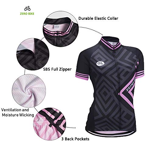 ZEROBIKE® Women's Short Sleeve Cycling Jersey Jacket Cycling Shirt Quick Dry Breathable Mountain Clothing Bike Top - Image 2