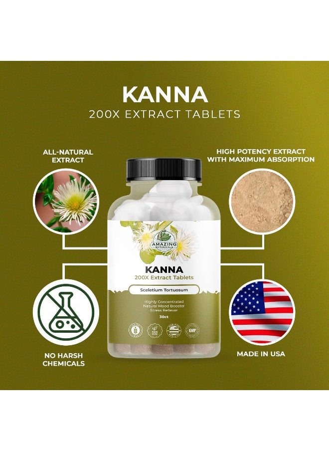 Amazing Botanicals Kanna Extract Tablets - Sceletium Tortuosum, 10,000 Mg Each - Enhances Energy, Boosts Mood, Immune System Booster, 30 Tablets  - Image 5