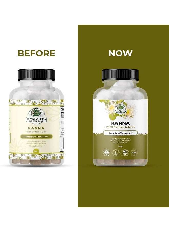 Amazing Botanicals Kanna Extract Tablets - Sceletium Tortuosum, 10,000 Mg Each - Enhances Energy, Boosts Mood, Immune System Booster, 30 Tablets  - Image 3