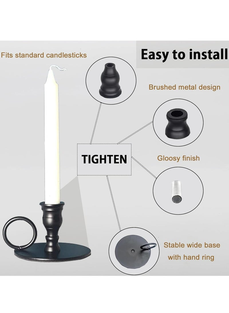 Loquat Candle Holders Set of 2  Taper Candlestick Holders Metal Candle Holder for Home Decor, Party, Gift - Image 4