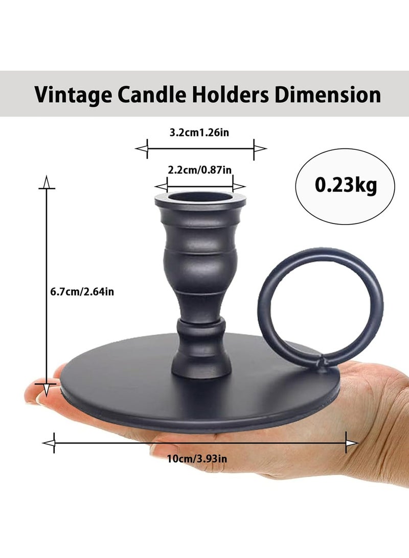 Loquat Candle Holders Set of 2  Taper Candlestick Holders Metal Candle Holder for Home Decor, Party, Gift - Image 3