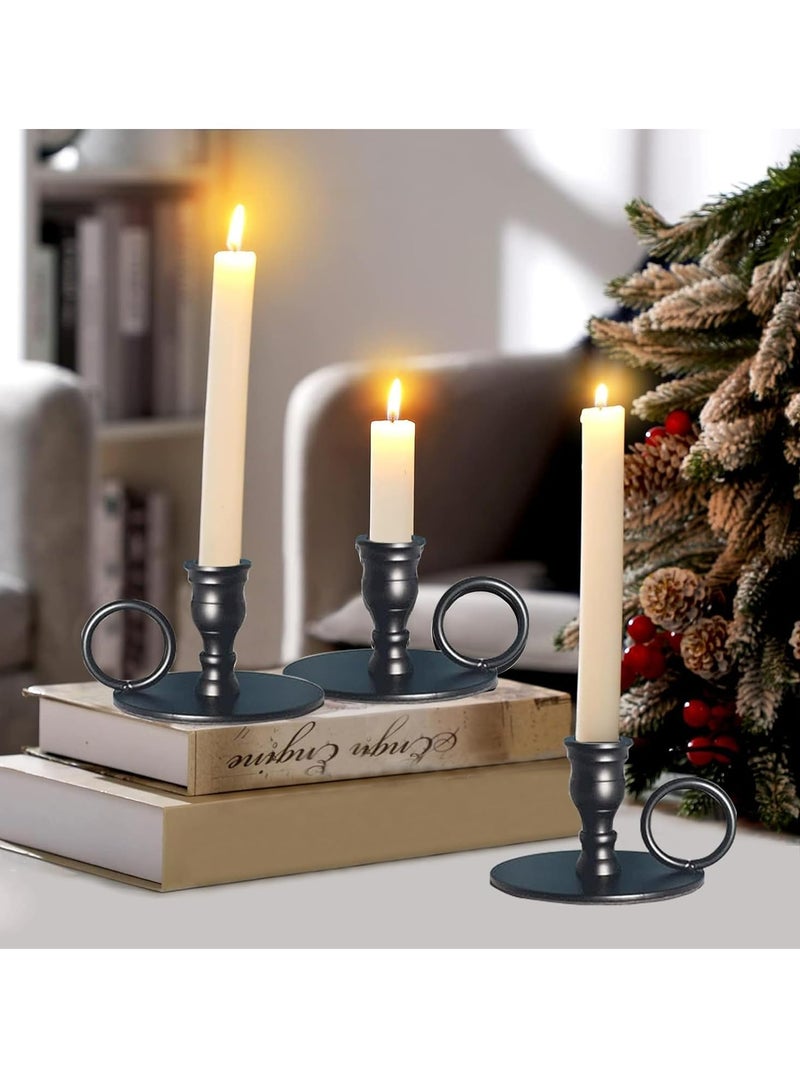 Loquat Candle Holders Set of 2  Taper Candlestick Holders Metal Candle Holder for Home Decor, Party, Gift - Image 2