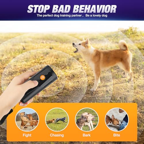 AOZOOM Dog Bark Deterrent Devices, Anti Barking Device for Dogs with 3X Sonic Emitters, Ultrasonic Anti-Barking Devices with 23FT Long Range, Efficient for Stopping Dogs from Barking Indoor & Outdoor - Image 5