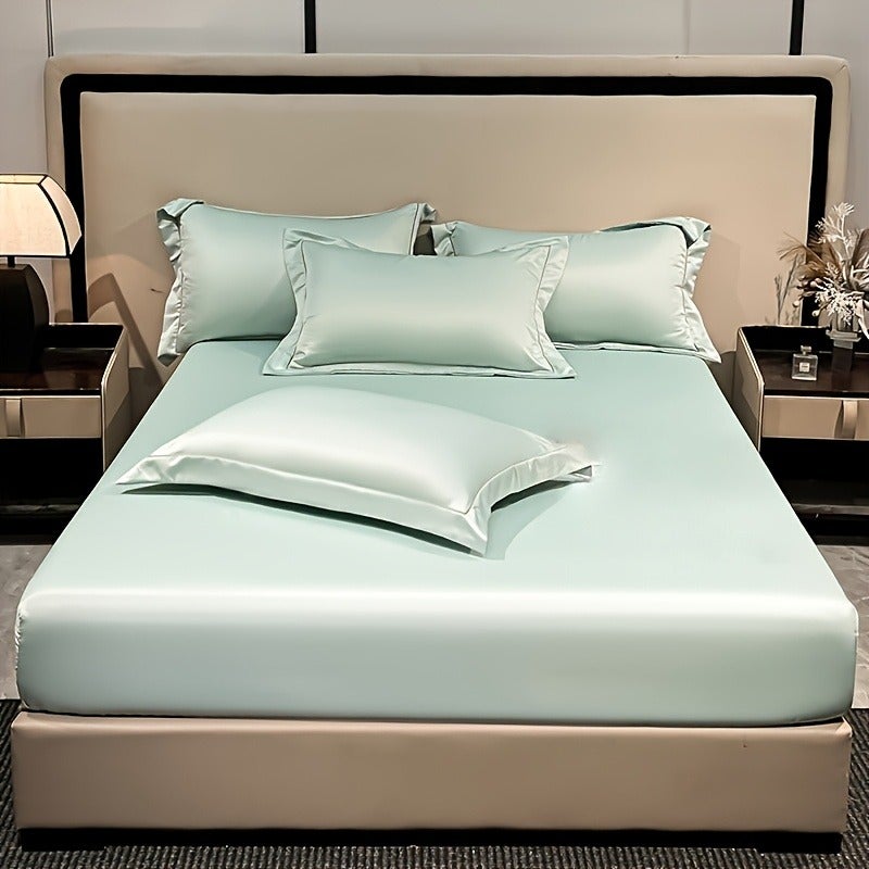 Cooling Bed Sheet for Hot Sleepers, Summer Breathable Mattress Protector with 360° Elastic - Cooling Fabric, 9 Colors, Anti-Wrinkle Fade & Shrink, Machine Washable - Image 3