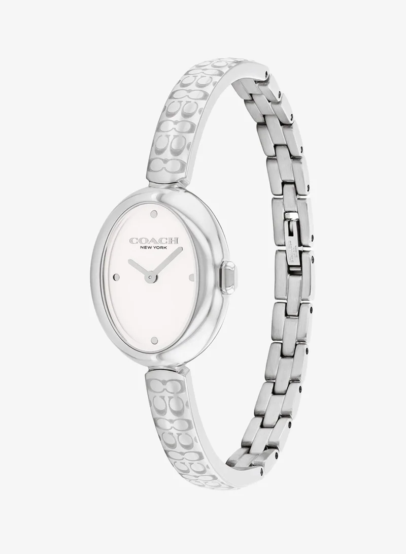 Coach 2-Hand Sammy Collection Watch For Women With Silver Stainless Steel Bracelet - 14504483