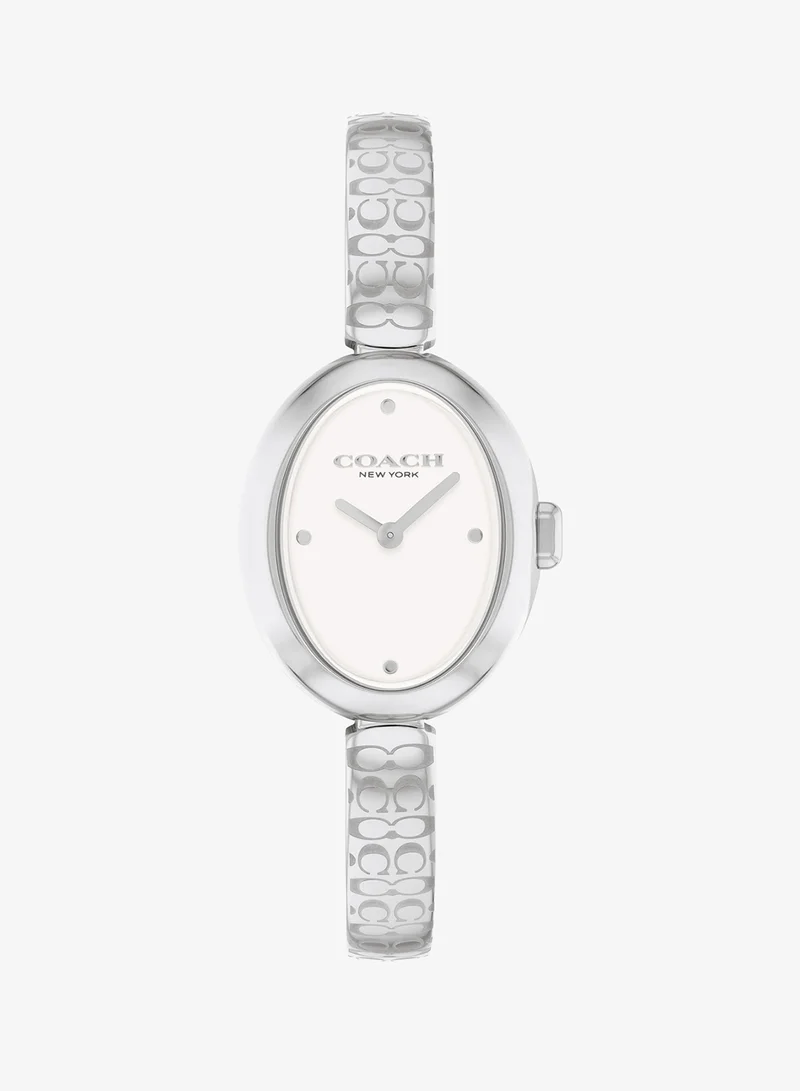 Coach 2-Hand Sammy Collection Watch For Women With Silver Stainless Steel Bracelet - 14504483