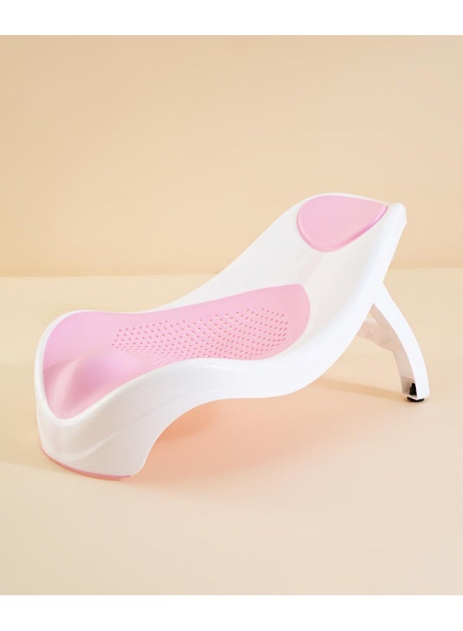 Fab N Funky Baby Bath Support, Ergonomic Design, Compact Size, Modern Aesthetic, 0 Months+, 54 x 27.5 x 22cm - Pink - Image 1