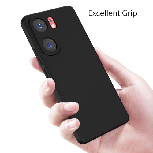 Kapa Matte Protective Lens Flexible Back Cover for IQOO Neo 9 Pro | Slim Silicone with Soft Lining Shockproof Full Body Bumper Case (Black) - Image 5