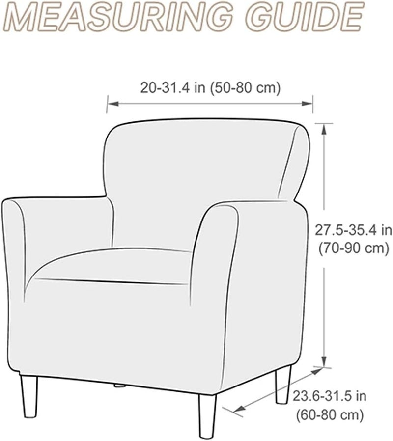 SONNACH Stretch Chair Covers with Arms 1-Piece Banquet Armchair Slipcover Velvet Mid Century Modern Armchair Slipcover Anti-Slip Furniture Protector for Living Room Friendly for Kids Pets (Khaki) - Image 3
