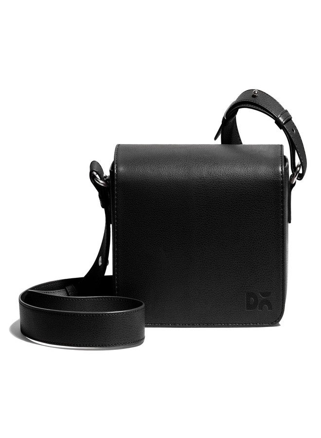 DailyObjects Sol Box Sling Crossbody Bag For Women, Girls|Durable Vegan Leather|Stylish Ladies Wallet Purse|Latest Women's Shoulder Handbag|Magnetic Flap Closure & Adjustable Wide Strap, Black - Image 1
