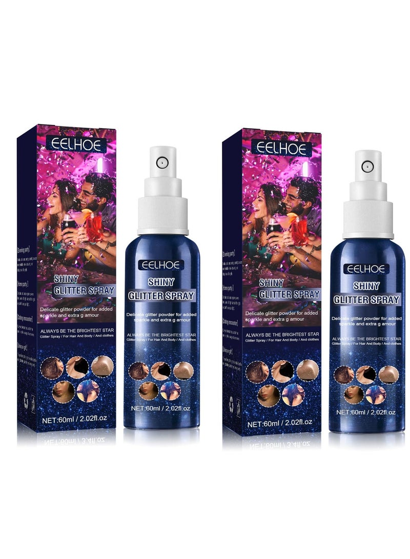 Excefore Glitter Body Spray, Makeup Glitter Powder, Highlight Glitter Powder, Suitable for Body, Face, Hair, Nails, Clothing - Image 1