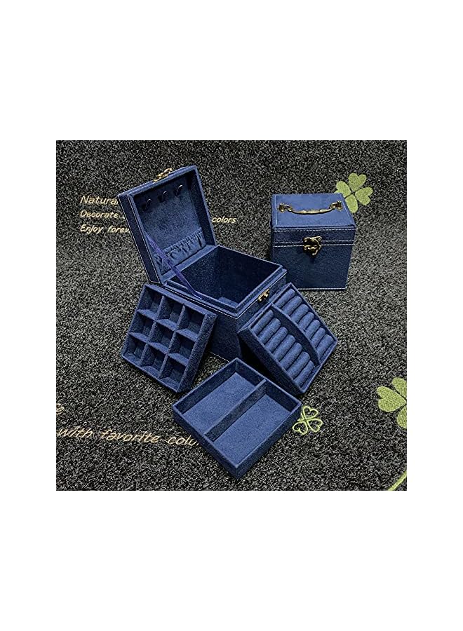 IAF Organizer Bag Three-layer Jewelry Storage Box with Large Capacity Suitable for Necklaces, Rings, Earrings, Bracelets, Hairpin Jewelry, Brooches - Image 2