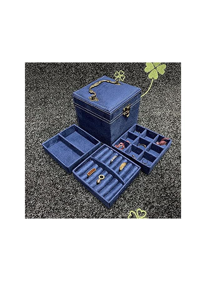 IAF Organizer Bag Three-layer Jewelry Storage Box with Large Capacity Suitable for Necklaces, Rings, Earrings, Bracelets, Hairpin Jewelry, Brooches - Image 3