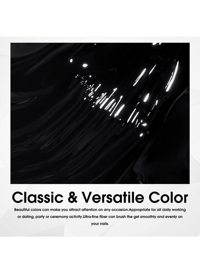 V VENALISA Venalisa Gel Nail Polish 12Ml Black Color Soak Off Uv Led Nail Gel Polish Nail Art Starter Manicure Salon Diy At Home 0.43 Oz - Image 2
