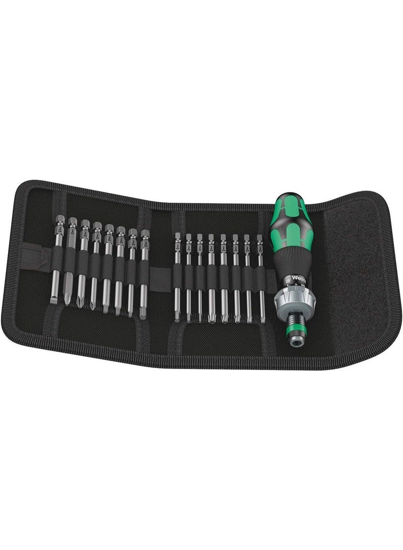 Wera 05051041001"Kraftform 60 RA Imperial" Compact Tool Set - Silver