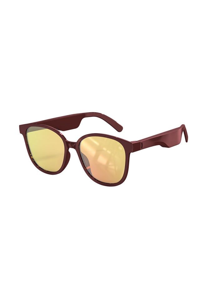 مبيعات المصنع مباشرة نظارات ذكية بلوتوث نظارات توصيل الهواء نظارات شمسية بلوتوث يمكن الاستماع إلى الموسيقى للرد على الهاتف-اللون: ذهبي - Image 1