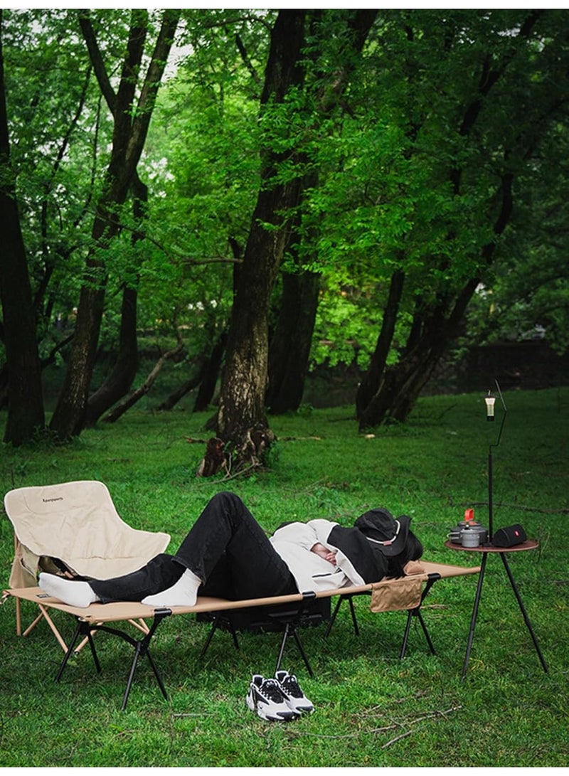 بلو فاير سرير تخييم قابل للطي مع وسادة – سرير قابل لتعديل الارتفاع 2 في 1 | خفيف الوزن 2.9 كجم (6.4 باوند) مع حقيبة حمل | قماش أكسفورد 900D المقاوم للتمزق | يتحمل حتى 250 كجم (551 باوند) | مثالي للتخييم، الشاطئ، الصيد، التنزه، والاستخدام المنزلي - Image 4