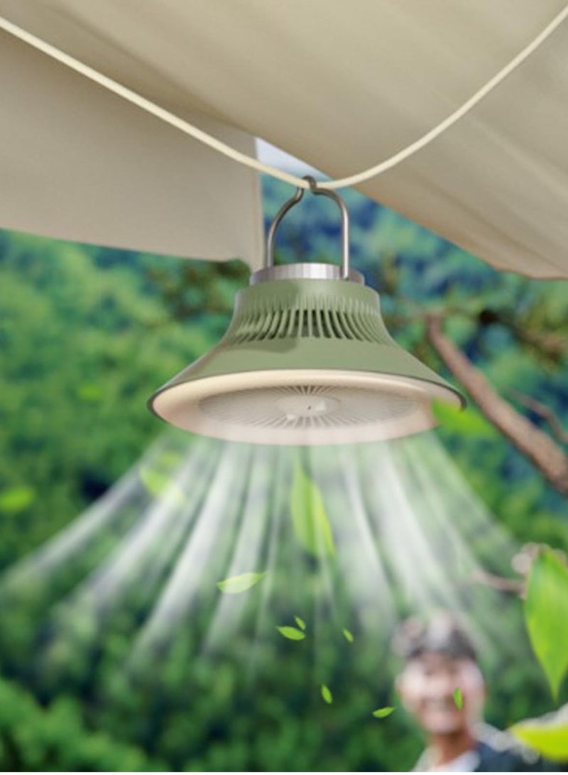 SYOSI Camping Fan Outdoor Mosquito Repellent Fan with Led Light and Tripod Small Tent Ceiling Fan USB Rechargeable LED Outdoor Tent Lamps Fan Camping Light Portable Night Light for BBQ Fishing - Image 1