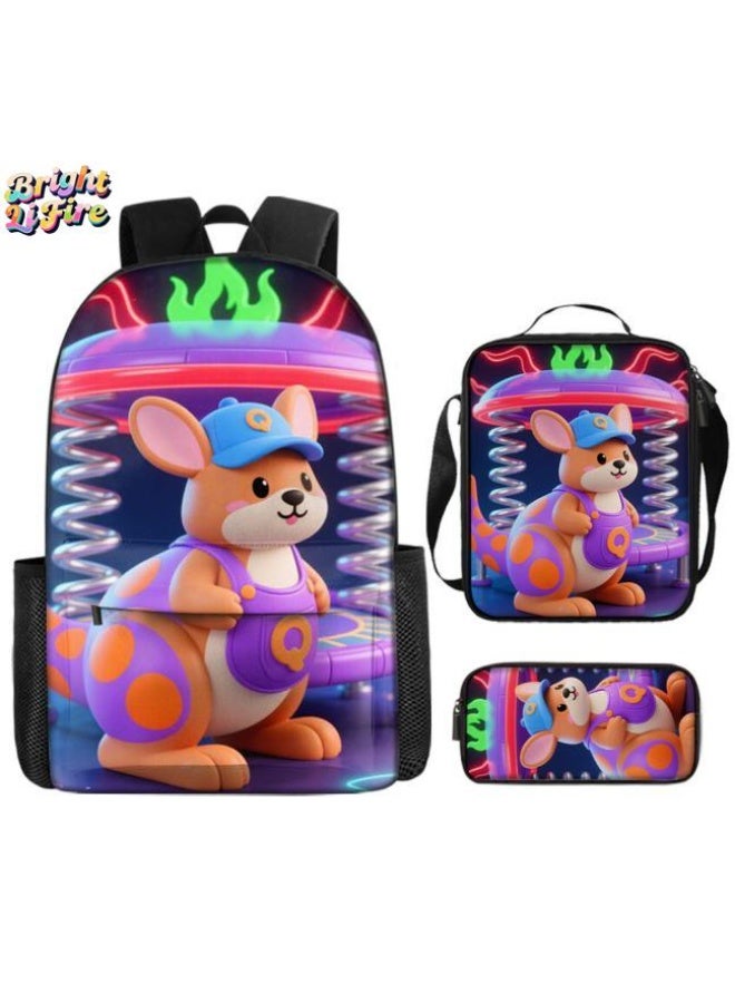 Bright Li Fire Fun cartoon styling, bag three-piece surprise online (students, children, friends' outings, mountain climbing, etc. are available) - 15 - Image 1