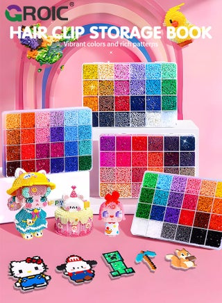 72-Color Fuse Bead Set, Complete DIY Melting Bead Set with Tool Kit, DIY Craft Kit, Homeschool Arts and Crafts Supplies for Kids, Homeschool Arts and Crafts Supplies for Kids & Adults - view 2