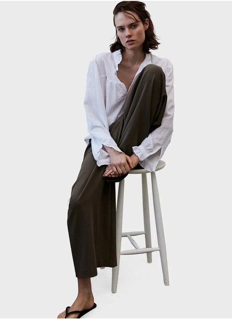 اتش اند ام Seersucker Popover Top
