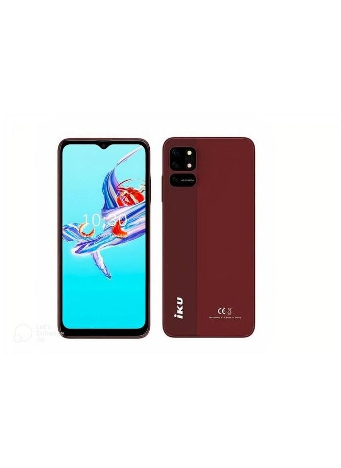 IKU - A12 Dual SIM, 64GB Memory, 7GB (4+3) RAM, Maroon - Image 1