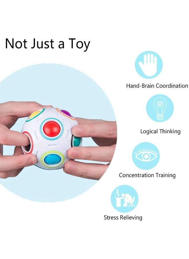 Fidget Ball Speed Cube Puzzle Ball Cube Brain Teasers Educational Toy For Kids and Adults - Image 3