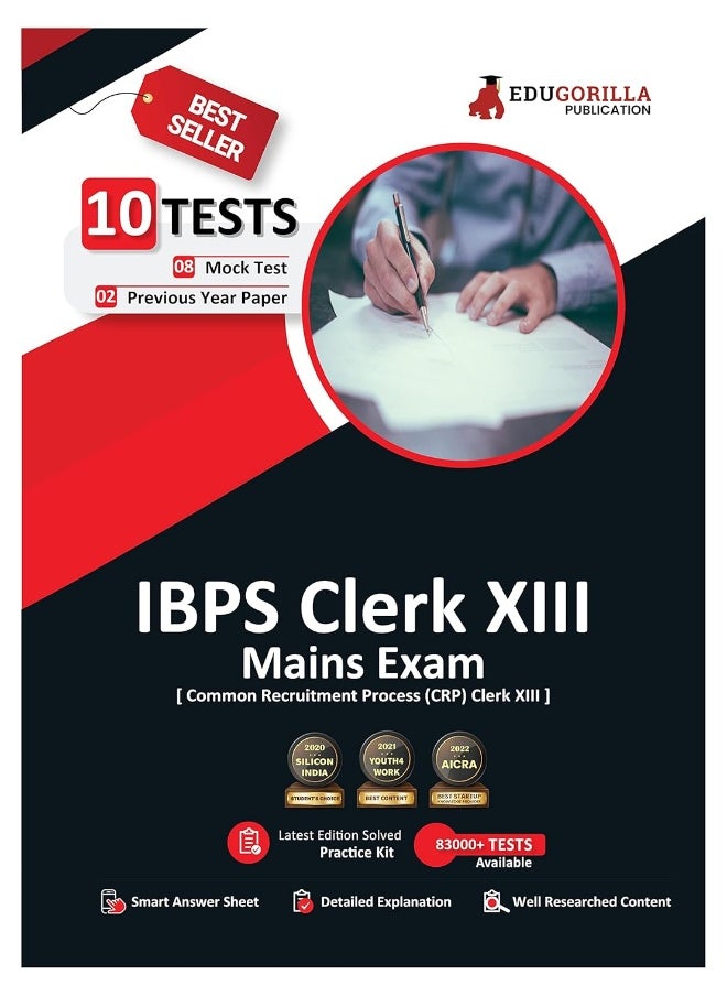 IBPS Clerk Mains Exam 2024 : CRP XIII (English Edition) - 8 Full Length Mock Tests and 2 Previous Year Papers (1900 Solved Questions) with Free Access To Online Tests  - Image 1