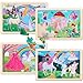 NASHRIO Wooden Educational Jigsaw Puzzles for Preschool Kids Ages 35 4Pack with 20 Pieces Unicorn Princess Wood Puzzles Set Toddler Brain Teaser Toys Preschool Gifts for Boys Girls Ages 3 4 5 6 - Image 4