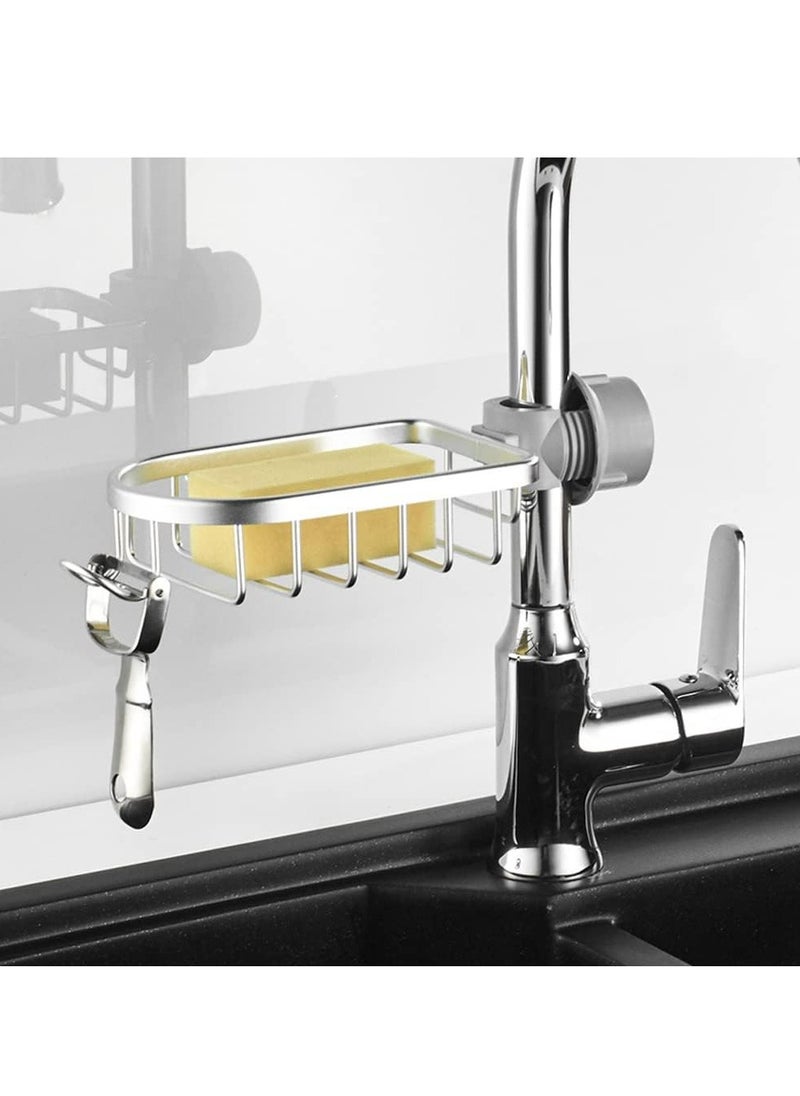MODERN HOME - Kitchen Sponge Holder, Kitchen Cleaning Tools Holder, Bath Soap Holder, Good Organizer For Kitchen Tools, Made Of Rust Resistant Aluminum - Image 1