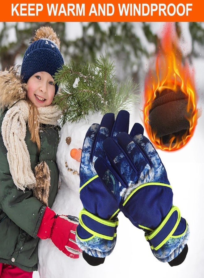 CXQRR Kids Winter Snow Ski Gloves Boys Girls Warm Waterproof Breathable Gloves for Outdoor Sports 4-7Y - Image 5