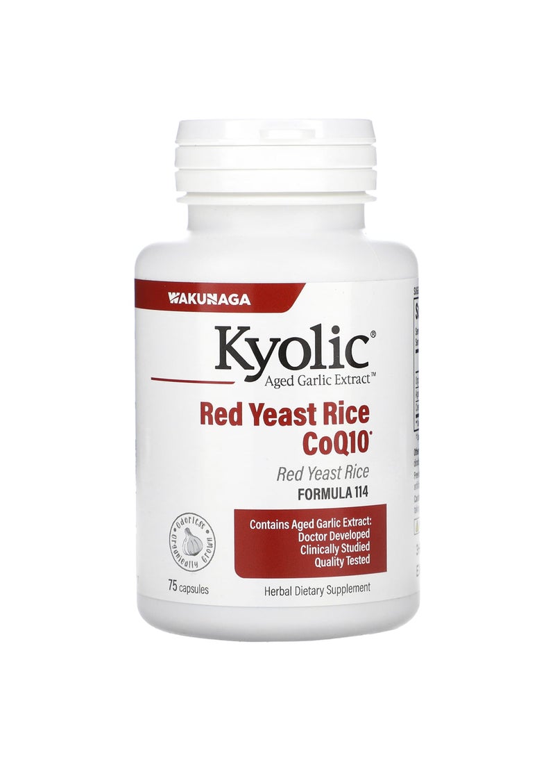 Aged Garlic Extract™, Red Yeast Rice Plus CoQ10,  Formula 114, 75 Capsules