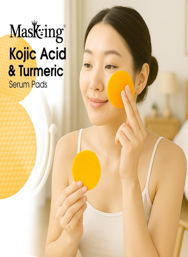 MasKing Kojic Acid & Turmeric Serum Pads, Vegan Skincare, Chemical-Free, 30 Pads, Pack of 2 - Image 3