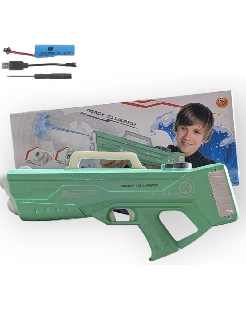 DIGI CORE Electric Water Gun For Kids Ages 3-12 Automatic Water Gun-Super Soaker With Automatic High Power, Beach Toys For Summer Outdoor Fun Perfect Pool And Water Guns Play 3.7V 1200mAh Lithium Battery Water Delivery Distance Up To 10 Meters/32.8 Feet Green - Image 1