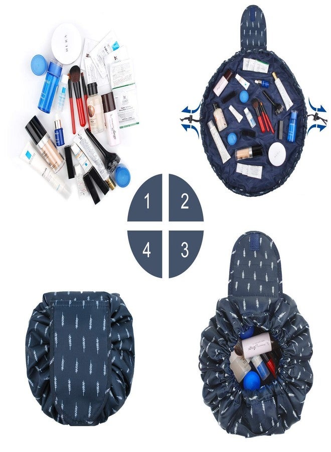 VIETNAM Presents Portable Makeup Bag Large Capacity Waterproof Travel Cosmetic Bag Quick Easy Pack Round Travel Toiletry Bag Perfect for Storage Pretty Fashion Pattern Drawstring Printed, - Image 3
