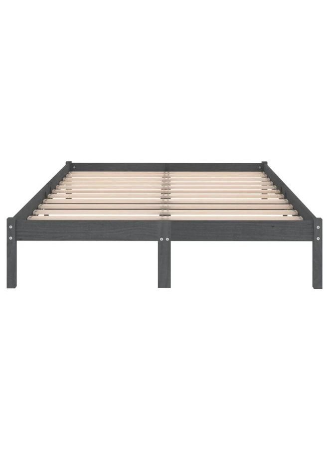 فيداكسل إطار السرير رمادي صنوبر الخشب الصلب 140x200 سم  - Image 2
