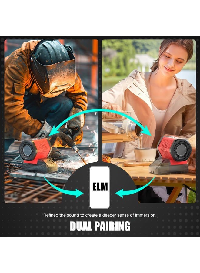 ohyes Bluetooth speaker compatible with Milwaukee M18 battery packs for camping and parties (battery not included) - Image 5