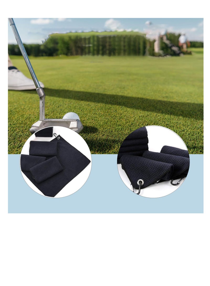 Microfiber Golf Bag Towels with Clip, Set of 2, Absorbent Cleaning Towels for Golf Bags and Sports  - Image 5