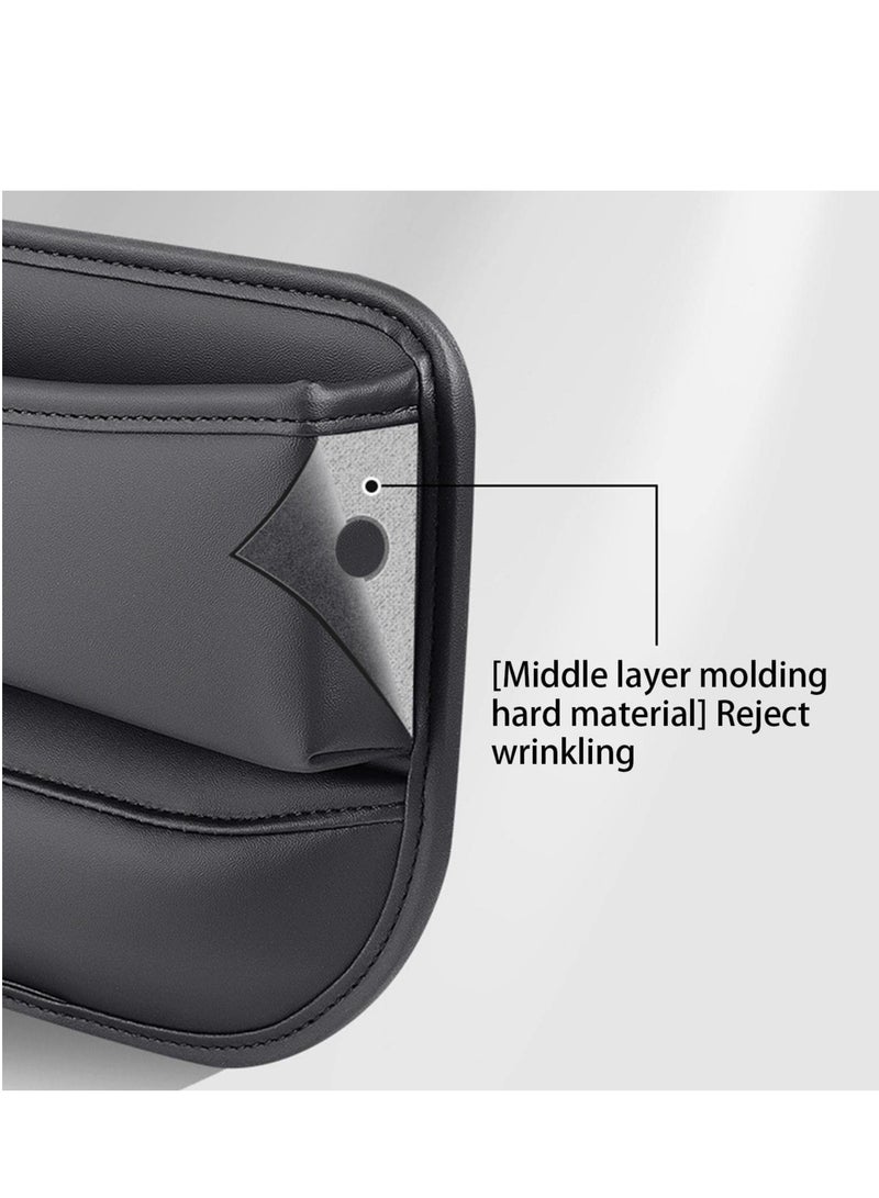 Generic Car Seat Storage Box, PU Leather Car Organizers and Storage Boxes, Multifunctional Side Seat Space Organizer for Phone Money Cards Keys  - Image 4