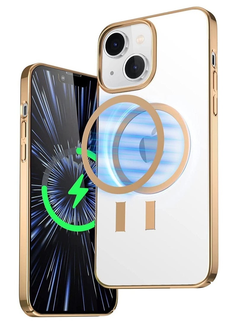 ELTRAZONE Built-in Magnet Clear Case for iPhone 14 Pro Max, Compatible with Mag-safe Accessories, Slim Thin PC Durable Case Support Wireless Char-ging - Image 1