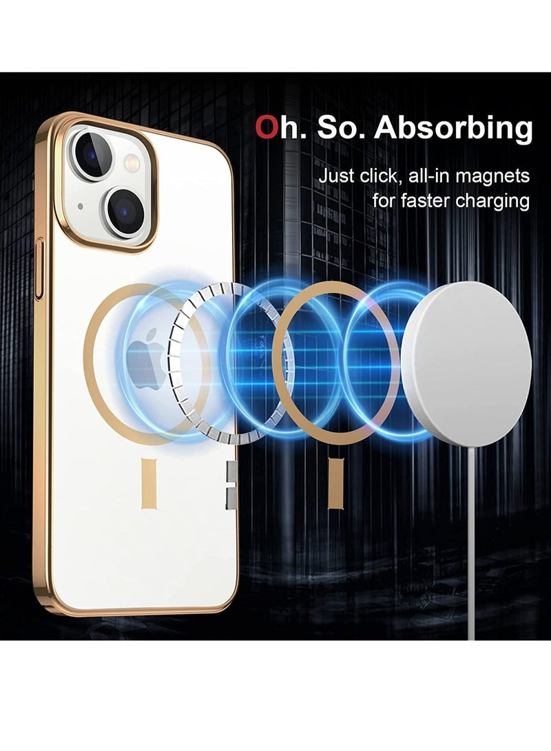ELTRAZONE Built-in Magnet Clear Case for iPhone 14 Pro Max, Compatible with Mag-safe Accessories, Slim Thin PC Durable Case Support Wireless Char-ging - Image 3