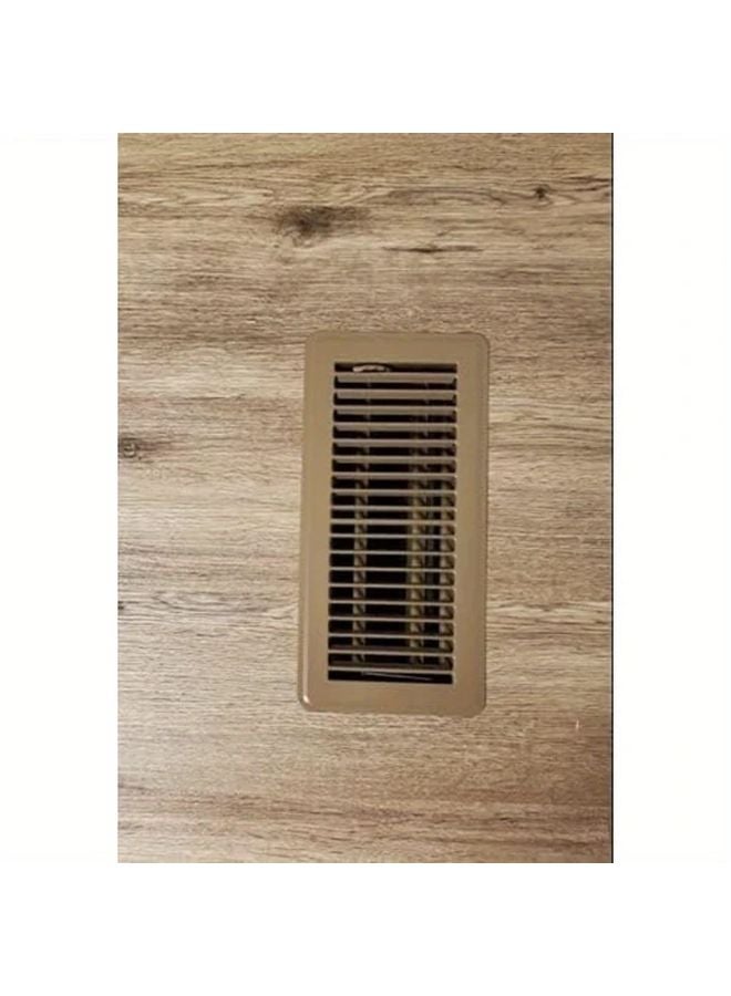 Variant1 4 × 10 بوصة فتحات تهوية أرضية ثقيلة 2 قطعة سجل معدني قابل للسير تعديل سهل لإمداد الهواء - Image 5