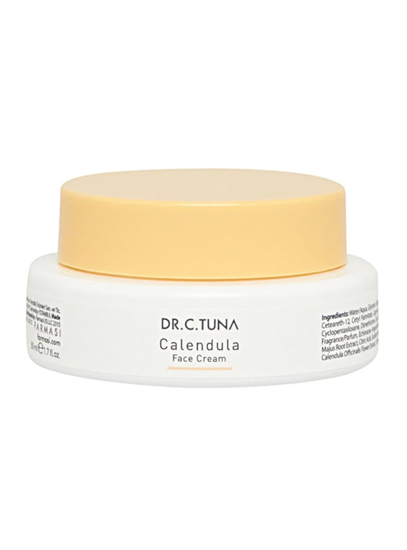 FARMASi DR C TUNA Calendula Oil Face Cream Deep Hydration  Soothing Moisturizer for Sensitive Skin 17 floz  50 ml