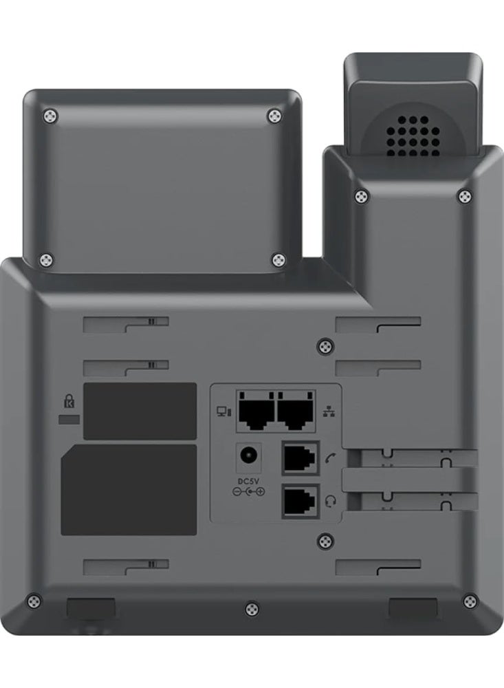 جراند ستريم هاتف جراندستريم GRP2601W IP بخطين مع Wi-Fi 6 بتردد 2.4G وحسابين SIP وصوت HD وتقنية Noise Shield وإدارة GDMS، أسود - Image 3