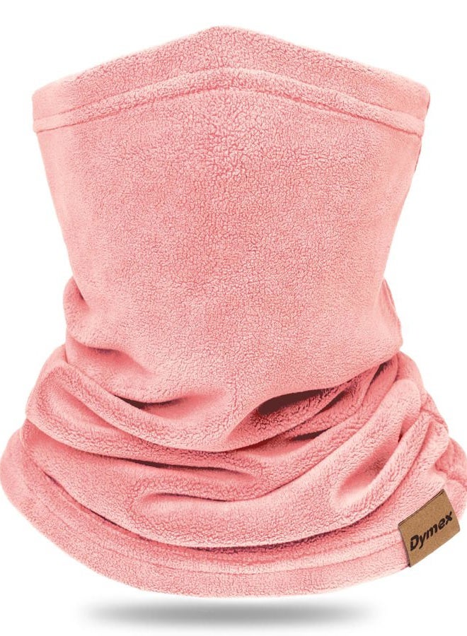 Dymex Kids Neck Warmer Gaiter Winter Fleece Face Neck Cover Balaclava Cold Weather Windproof Face Mask for Boys Girls, Pink, 3T - Image 1