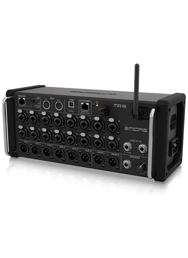 MIDAS18-Input Digital Mixer for iPad/Android Tablets with 16 MIDAS PRO Preamps MR18