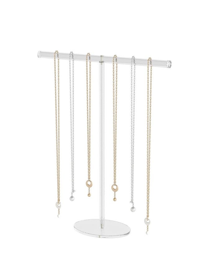 Adugay Acrylic Jewelry Necklace Organizer Holder for Women, Bracelet Display Stand for Vendors, Clear Storage Hanger for Small Necklace, Jewelry Hanging Tree Stand for Selling (1 Tier) - Image 1