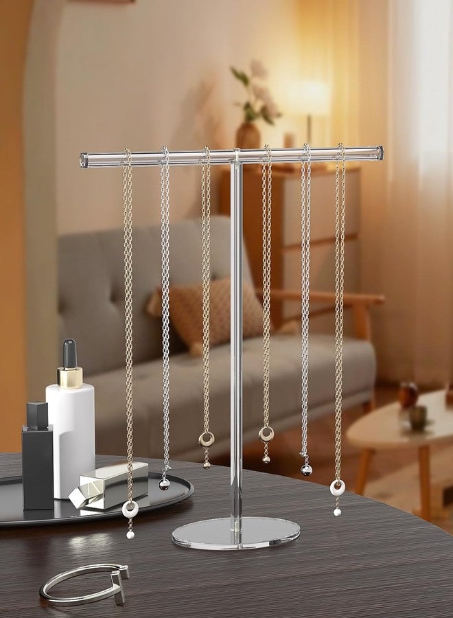 Adugay Acrylic Jewelry Necklace Organizer Holder for Women, Bracelet Display Stand for Vendors, Clear Storage Hanger for Small Necklace, Jewelry Hanging Tree Stand for Selling (1 Tier) - Image 2